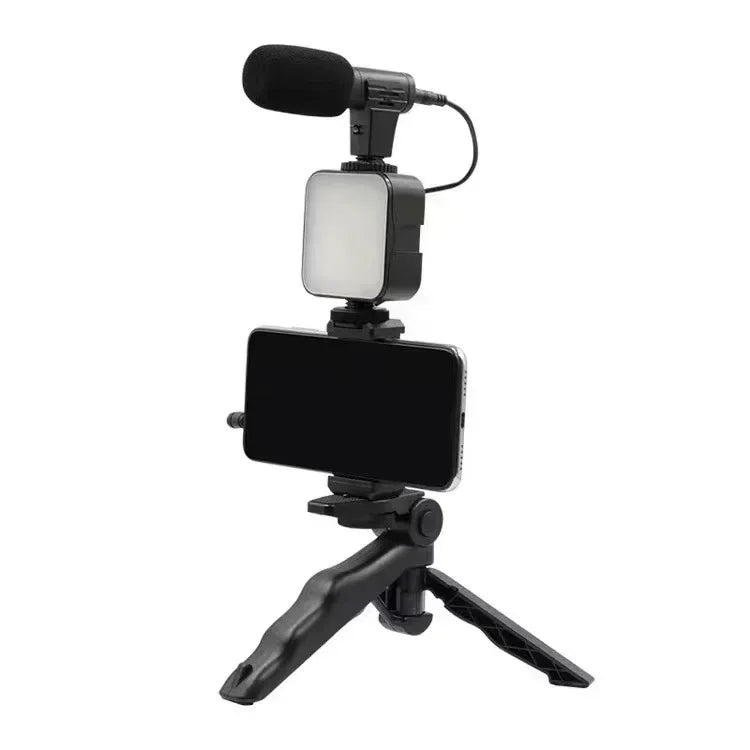 All-in-One Smartphone Vlogging Kit (Mic, Tripod & 49-LED Light)