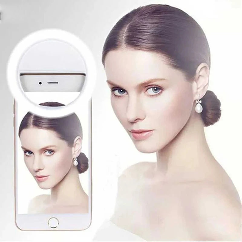 3-Mode Portable Selfie Clip Light (Adjustable LED)